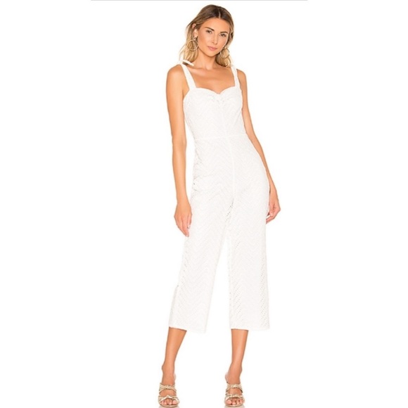 Lovers + Friends Pants & Jumpsuits Lovers Friends White Embroidered